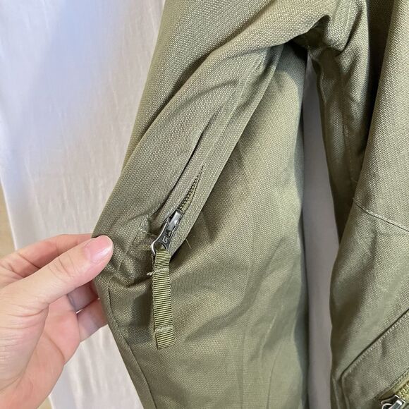 Burton Dryride Da Nang Green Ski Snowboard softshell Jacket Coat size L Hoodie - Picture 4 of 13